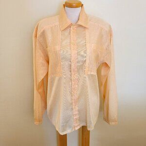 Vintage Sunveil Oversized Button Down Sunshirt - Unisex